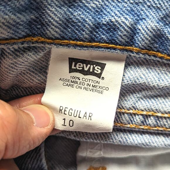 Vintage Levis Shorts Girls Size 10 Regular Denim Red Tab - Picture 8 of 9